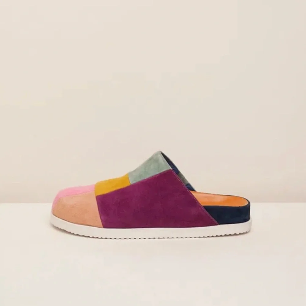 Charlotte Stone Sparkie Multicolor Patchwork Mules - Picture 4 of 9